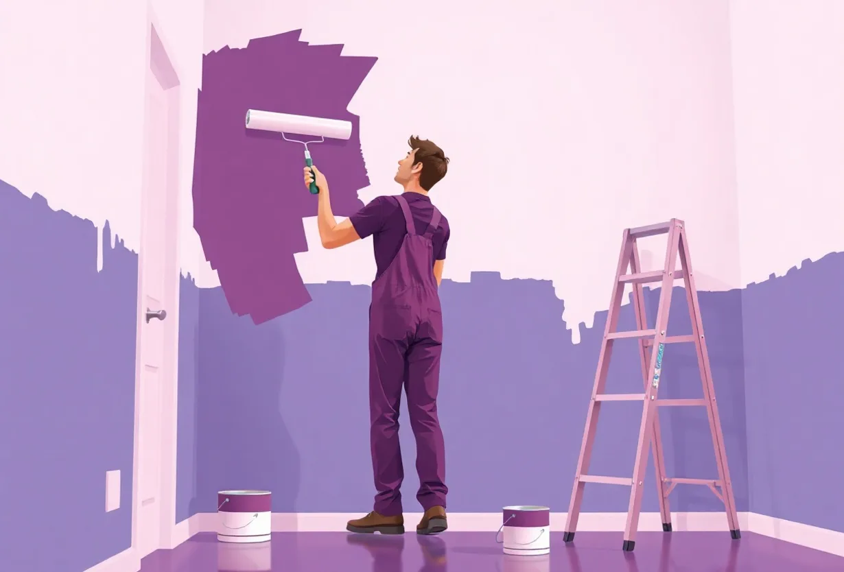 Peintre La Queue-en-Brie 94510 en intervention sur un chantier
